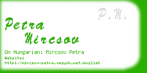 petra mircsov business card